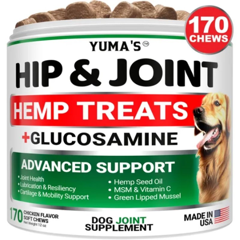 Hemp Hip And Joint Supplement For Dogs Glucosamine For Dogs Joint Pain ...