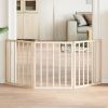 Dog Gate Foldable 3 Panels 59.1 " Poplar Wood