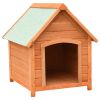 Dog House Brown and Green Solid Pine and Fir Wood Medium