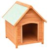 Dog House Brown and Green Solid Pine and Fir Wood Medium