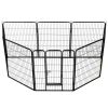 Dog Playpen Black Powder-coated steel 31.5 x 39.4 in Durable