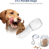 Portable Pet Water Bottle with Food Container - Leakproof Travel Water Dispenser & Collapsible Food Storage for Dogs, Cats, Outdoor Activities